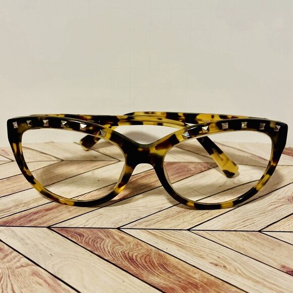 Valentino Rockstud Accents Studded Tortoise Brown Eye-Glass Frames V622S 281 130 main image 7